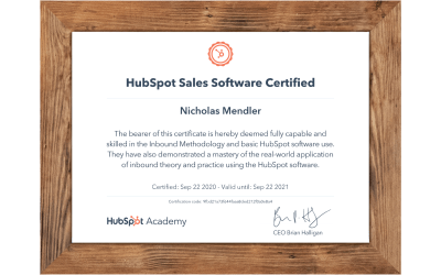 HubSpot Sales Software Certified