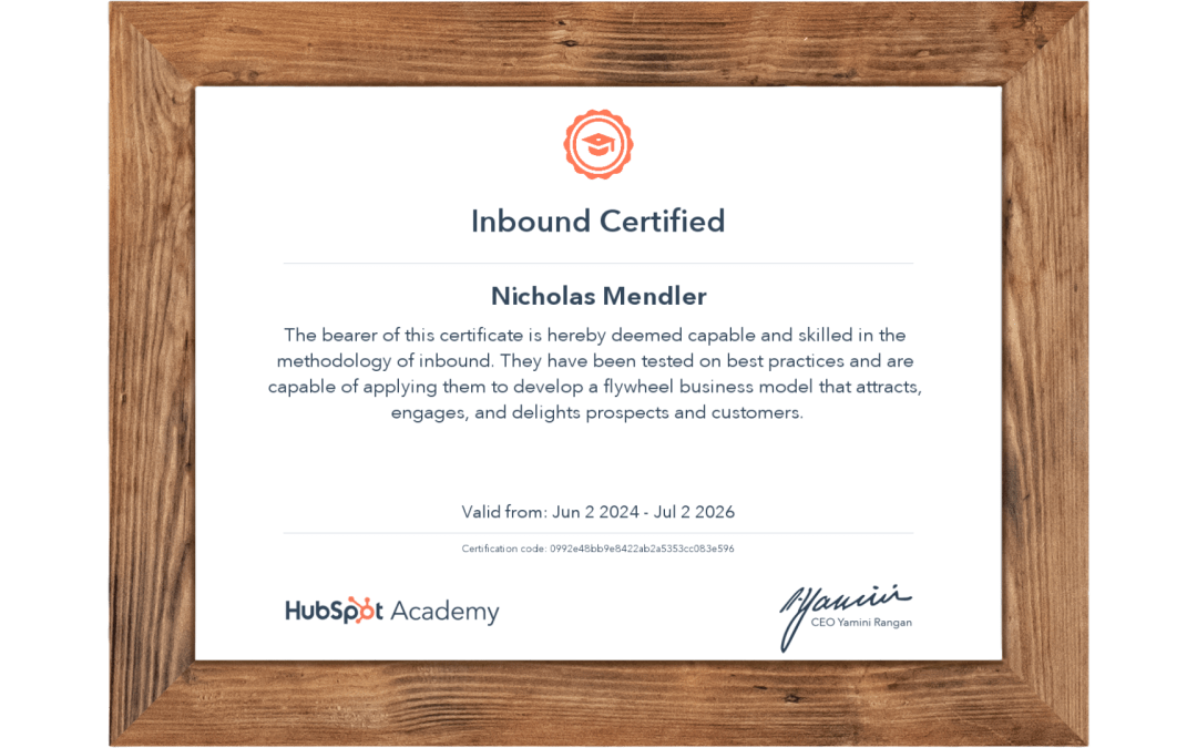 HubSpot  Inbound Certification