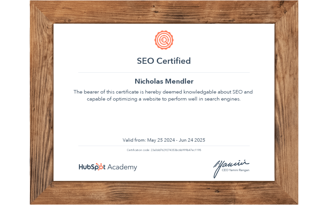HubSpot SEO Certification